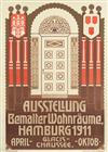 H. ISENBERG (DATES UNKNOWN). AUSSTELLUNG / HAMBURG. 1911. 33x23 inches, 84x58 cm. Anstalt, Hamburg.